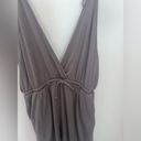 Oak + Fort  taupe double v drawstring romper M Photo 3