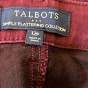 Talbots  High Waist Ankle Burgundy Denim Jeans Photo 6