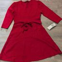 Nina Leonard  red fit & flare dress size large Photo 0