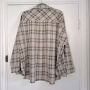 Prómesa Promesa Tan Plaid Long Sleeve Button Down Flannel Top L Photo 1