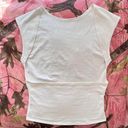 y2k white backless short sleeve top Photo 0