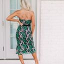 FATE. Floral Embroidered Strapless Midi Dress Photo 1