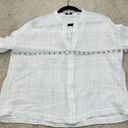 Vince  Plaid Button-Up Blouse In Optic White Photo 6