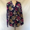 Vera Bradley  African Violet Womens Shirt Size XS Sleep Button Front Blue Photo 34