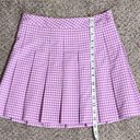 Aritzia  Sunday Best Mini Skirt Women Size 4 High Waist Plaid
Pleated Pink White Photo 5