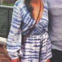 4S13NNA Tie-Dye Blue White Romper Photo 0