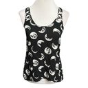 Hot Topic  Moon Phases Crisscross Back Tank Top Black White Size Small Photo 6