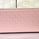 DKNY  Paige Medium Satchel Bag Faux Croc Leather Pink New Photo 9