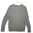 Banana Republic Grey 100% Italian‎ Merino Wool V-Neck Sweater Size Medium Photo 3