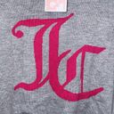 Juicy Couture  Mock Neck Intarsia Logo Sweater in Heather Cozy Size Medium Photo 3