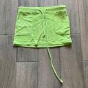 New pink neon green velour skirt Size M Photo 0