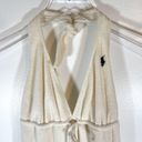 Ralph Lauren  Ivory Terry Empire-Waist Halter Cover-Up Dress Size Small Photo 7