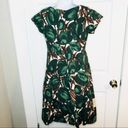 ZARA  Floral Pleat Front Fit and Flare Lace Bottom Dress Green S Photo 3