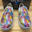 Nurse Mates Adela Multi Pets Print Slip On Sz 8 Photo 3