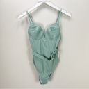 We Wore What  Solid Danielle One-Piece Swimsuit Underwired Green Small S NWT Photo 1