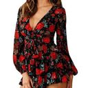 Relipop NEW Jumpsuit Floral Print V Neck Double Layer Ruffle Romper XL Photo 0