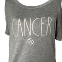 Rae Dunn  Zodiac‎ Sign Cancer PJ Top Gray Short Sleeve Soft Womens Size XL Photo 5