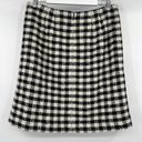 Talbots  Knee Skirt Wool Blend Tweed Houndstooth Pleated Gold Button Size 10 NWT Photo 4