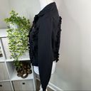 Free The Roses 🎉  Black Jean Jacket With Tassels Button Front NEW Size S Photo 3