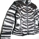 Bernardo  outerwear Silver Metallic Grey Down Puffer Jacket Photo 2