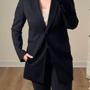 Lafayette 148 New York Black Virgin Wool Longline Tuxedo Blazer 4 Photo 7