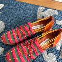 Donald Pliner Anthropologie Rainbow Leather Woven Elastic Slide D’Orsay Flat 7.5 Photo 1