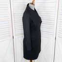 United Colors Of Benetton Benetton Long Line Wool Blend Knit Coat Black 38 XS Zip Front Photo 3