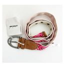 Free People  MOVING TO MARS Handmade Belt Pink + Red Cotton Small /Medium Photo 1