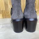 All Saints Jason Buckle Heeled Ankle Boots Dark Gray Suede 38 Photo 2