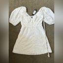 Nasty Gal NWT  Broderie Button Through Mini Dress - White - 4 Photo 12