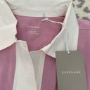 Everlane NWT  ORGANIC COTTON POLO DRESS IN LAVENDER & WHITE SIZE MEDIUM Photo 2