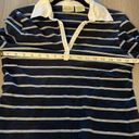 st. john's bay striped collared v neck Photo 3