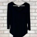 AG Adriano Goldschmied Ag Adriano Goldschmield Black Jaxon 3/4 sleeve Scoopneck Tee Size S Photo 2