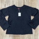 n:philanthropy NEW! $228  Amy Lace-Up Sleeve Sweater Black Cat Size Small Photo 0