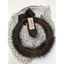 Pacific&Co Vintage G. Fox &  Fascinator Hat Brown Fur and Mesh Netting Bow Back Photo 6