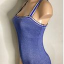 PilyQ New.  Platinum silver blue crochet one piece. Size small. Retails $168 Photo 4