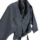 Frame  Cotton Washed Black Canvas Belted Jacket size Small Photo 7