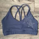 SoulCycle SOUL by  M Take the Plunge Blue Strappy Sports Bra Photo 3