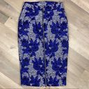 New York & Co. Gabrielle Union Pencil Skirt Floral Jacquard Blue 4 Full Zip Back Photo 9