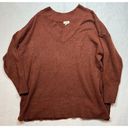 a.n.a  V-Neck Sweater Long Sleeve Cherry Mahogany Copper Brown Womens Size 2X NWT Photo 0