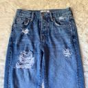 We The Free Free People  Distressed Button Fly High Waisted Jeans Photo 2