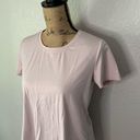 Halara  size S Pink Round Neck Short Sleeve Crisscross Split Tie Back Sports Top Photo 67