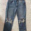 Free People  Maggie Mid-Rise Straight Leg Jeans Aged To Perfection Size 32 Photo 5