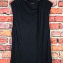 LA Made Black  Revolve Sleeveless Draped Angora Knit Top Photo 2