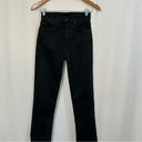 MOTHER High Waisted Rider Ankle Jeans in Not Guilty Black Size 24 Photo 3