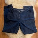 St. John  Collection Dark Blue Denim Stretch Jeans Straight Leg EUC Sz 33 Photo 7