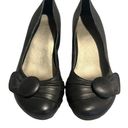 Krass&co GH Bass & . Women’s Black Leather Round Toe Kitten Heel Wedge, Size 6M Photo 1