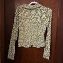 Anthropologie  Maeve Ruched Collared Button Front Long Sleeve Shirt Size L Photo 3