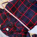 Isabel Maternity Plaid Flannel Button Down Shirt Medium Photo 3