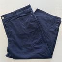 Style & Co Split Hem Grommet Rhinestone Capris Cropped Pants Navy Blue Photo 11